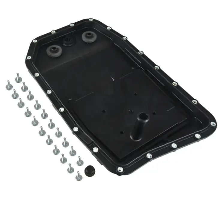 Oil Pan for automatic transmission, with integrated filter, drain plug and screws