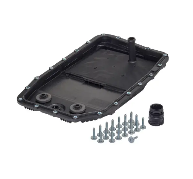 Oil Pan for automatic transmission, with integrated filter, drain plug and screws