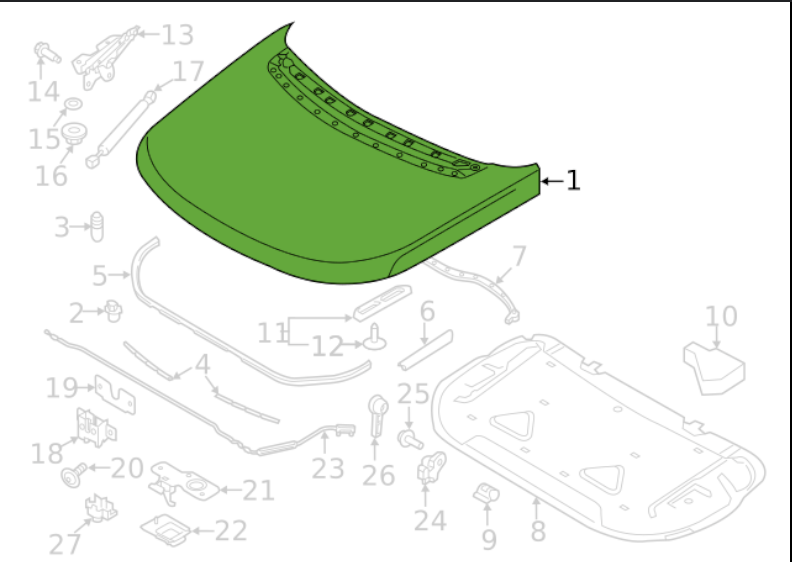 Land Rover Bonnet Hood 