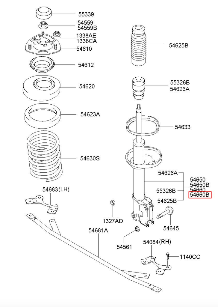 HYUNDAI Front Right Shock Absorber  