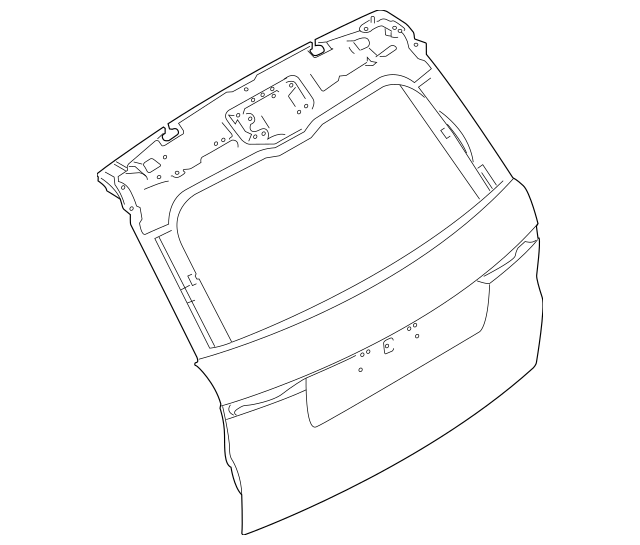 Land Rover Liftgate Shell Secondhand, includes glass