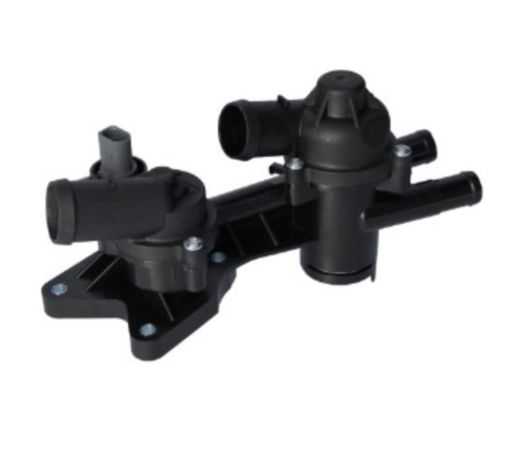 AUDI Thermostat with housing, seal and temperature switch