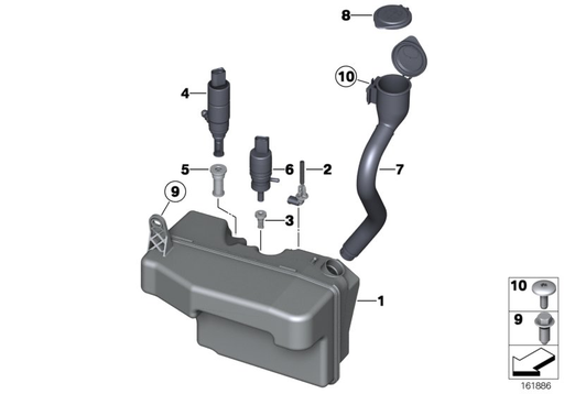 [1177] BMW Windshield Washer Tank