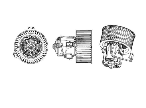 BMW Blower Motor Assembly - 64119242608
