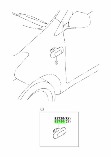 [MZ-02528] TOYOTA Lamp Assy, Side Turn Signal - Genuine