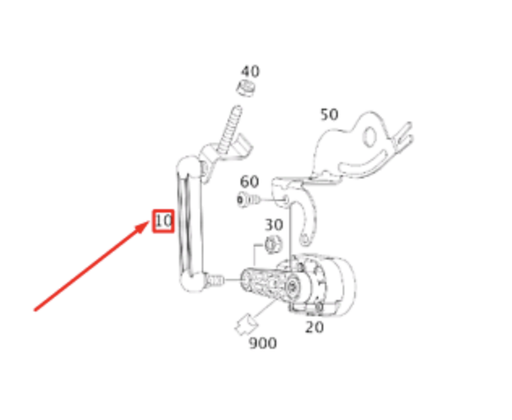 [MZ-02152] Mercedes Frt Susp Height Sensor Rod - Left