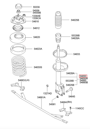 HYUNDAI Front Left Shock Absorber  