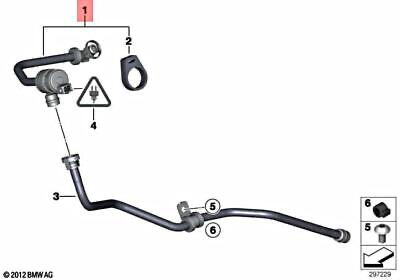 BMW Fuel Tank Ventilation Valve With Pipe  - 13907572238