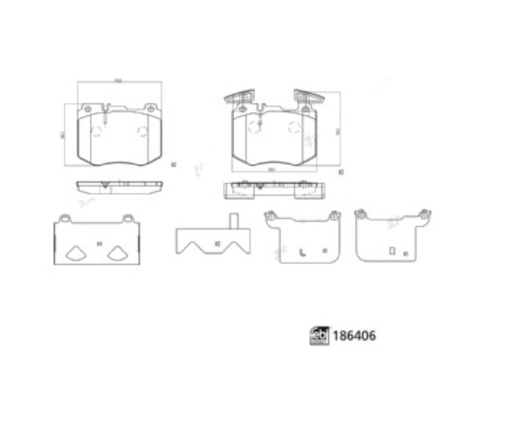 [MZ-01214] MERCEDES Brake Pads Front  (A0004207402)